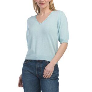 COLORUSH Lunar Cashmere Koda V-neck Tee
